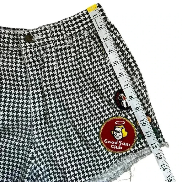 Rare - One of a Kind Vintage - Houndstooth Denim Cutoffs - Picture 4 of 11